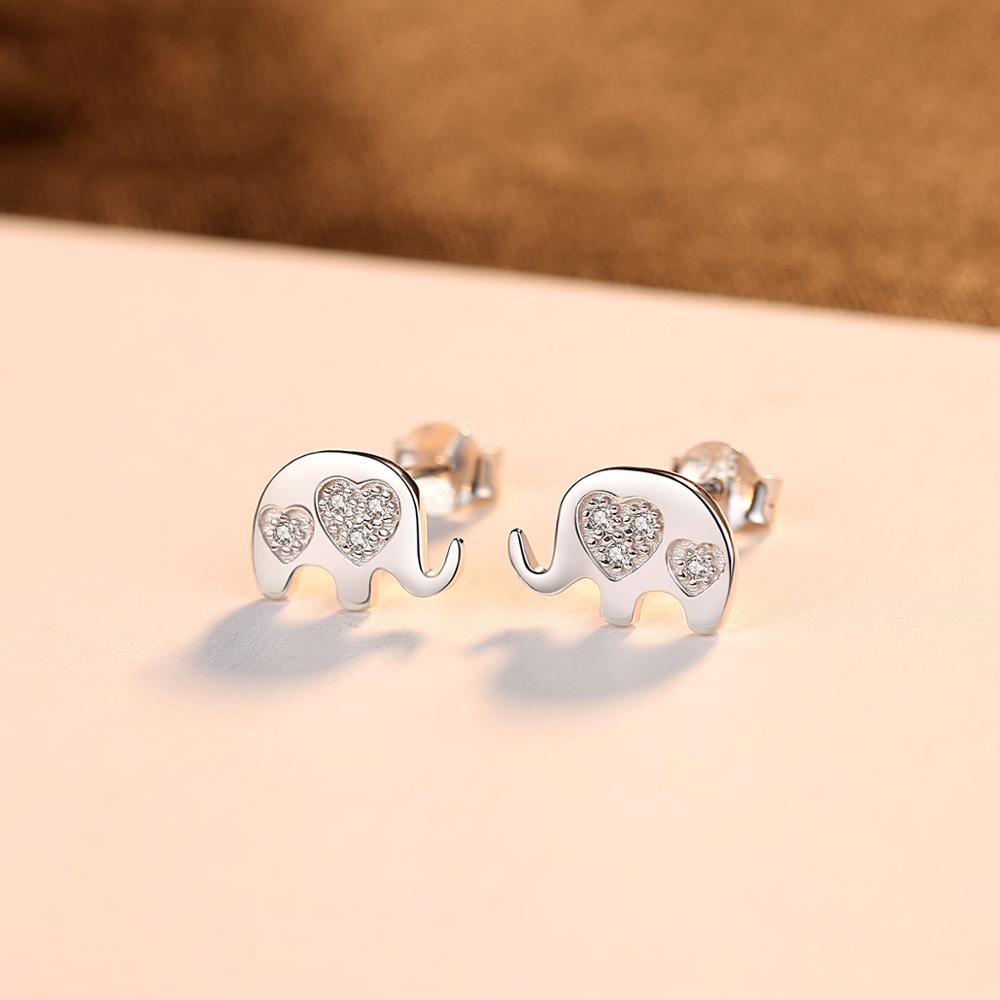 AAA Zirconia Geometric Stud Earrings – Korean Fashion Elephant Earrings