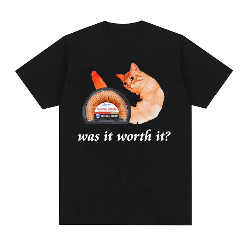 Humorous Cat Memory T-Shirt for Women - Summer Style