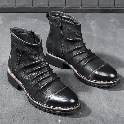 Men's Leather Cowboy Martin Boots