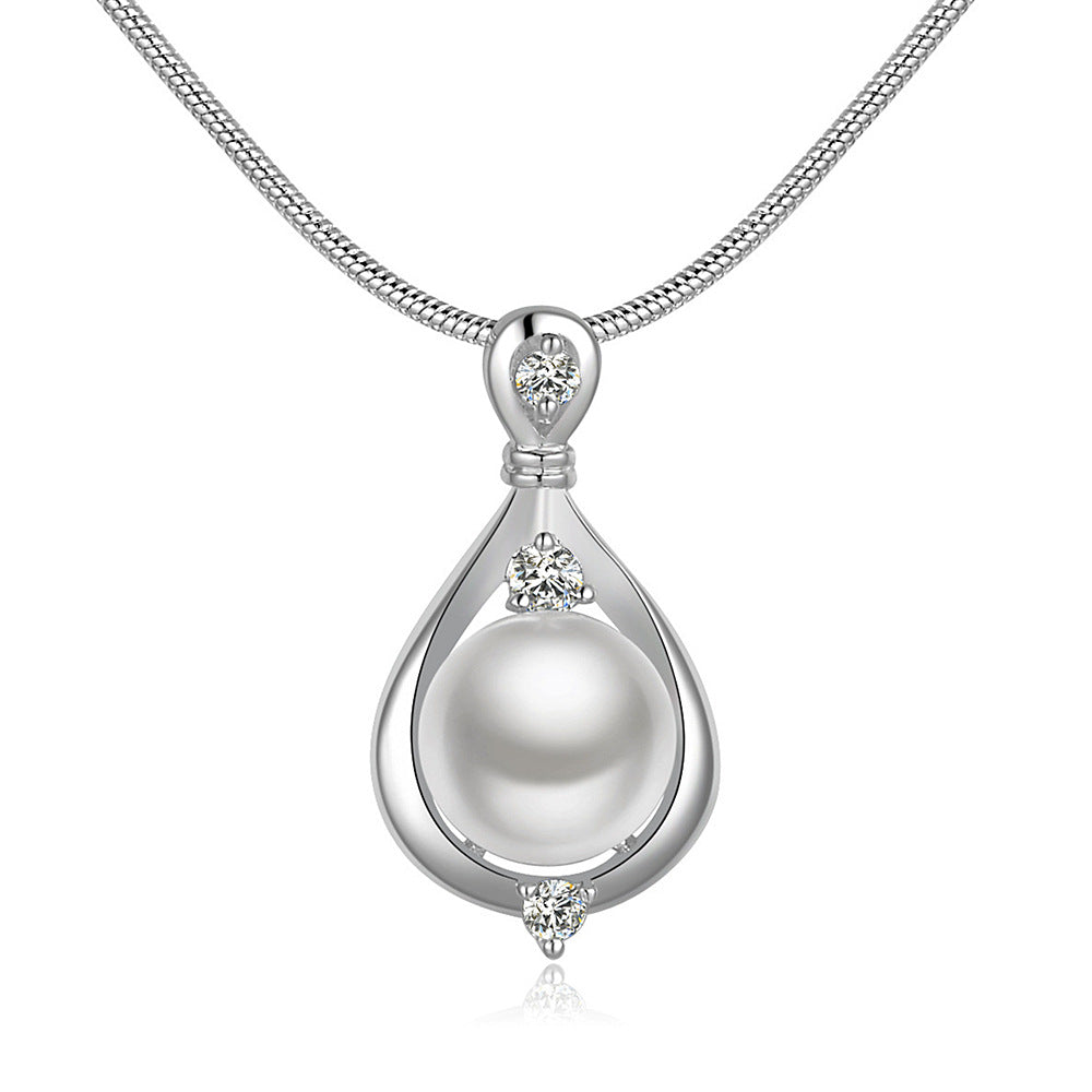 Fashion Pearl Jewelry Set for Women (Ring, Earrings, Necklace)