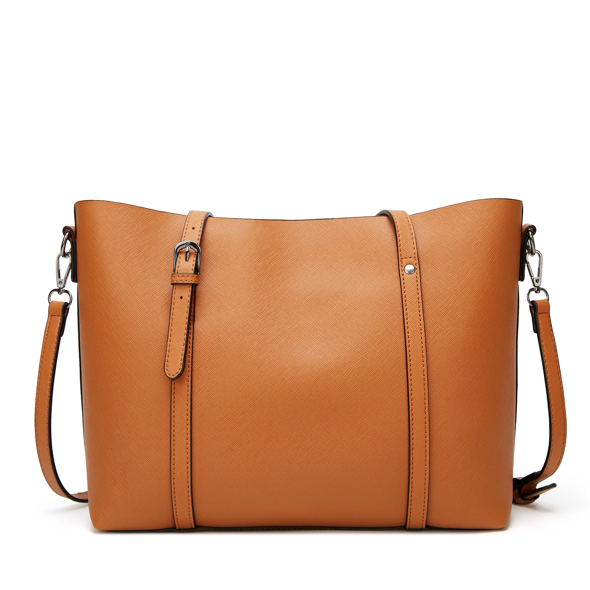 Trendy Cross Pattern PU Tote Bag for Women – Large Cross-Textured Shoulder Handbag with Zipper
