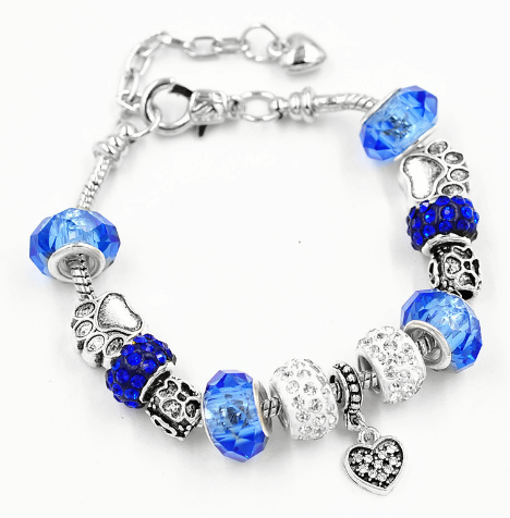 Unisex Colorful Glass Bead Bracelet – Zodiac Crystal-Style Fashion Jewelry
