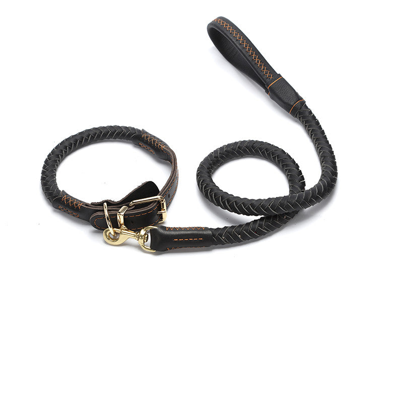 Premium Leather Dog Leash – Heavy-Duty Walking & Training Lead for Medium & Large Dogs