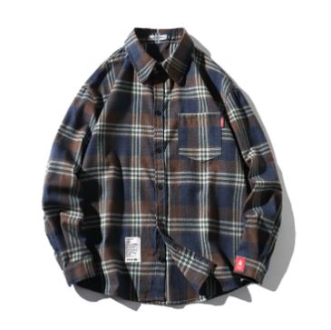 Unisex Checkered Long Sleeve Shirt – Casual Plaid Layering Shirt, M–5XL