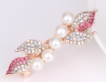 Korean Pearl Rhinestone Hair Clips – Elegant Women's Hair Accessories