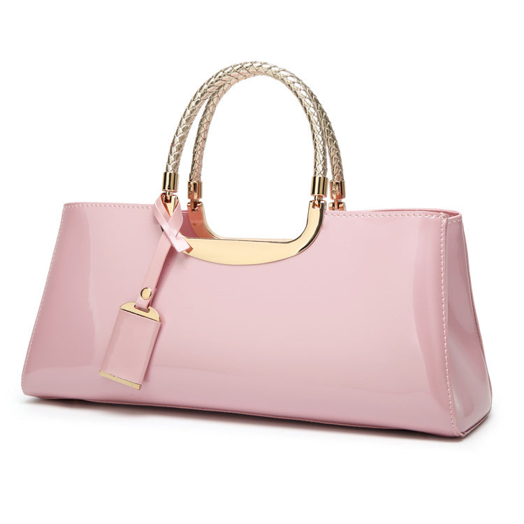 Elegant Patent Leather Handbag – Chic Women’s Shoulder & Hand Carry Purse