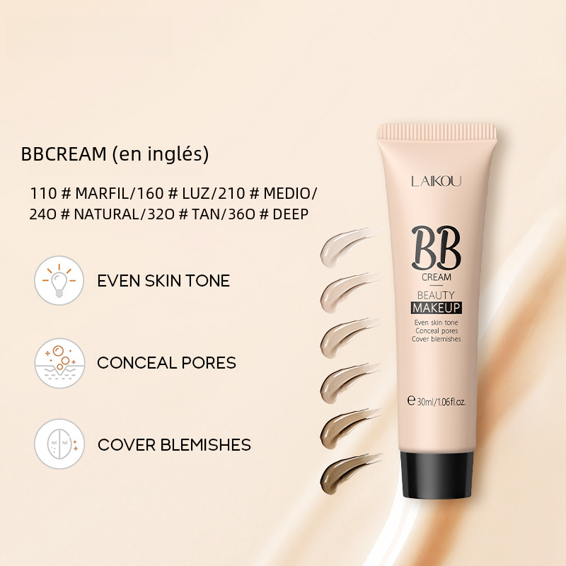 LAIKOU 9-Color BB Cream 30g Moisturizing Makeup