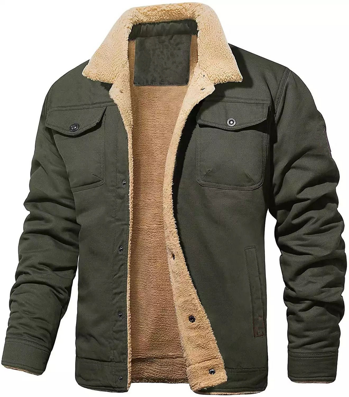 Men’s Fleece-Lined Hooded Overalls – Warm Mid-Length Winter Outerwear, 7 Colors, S–3XL