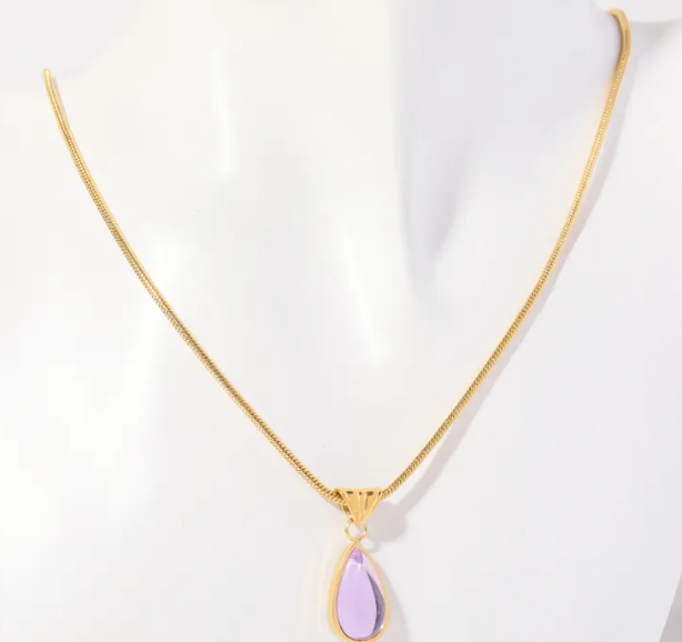 Blue Ocean Water Drop Necklace