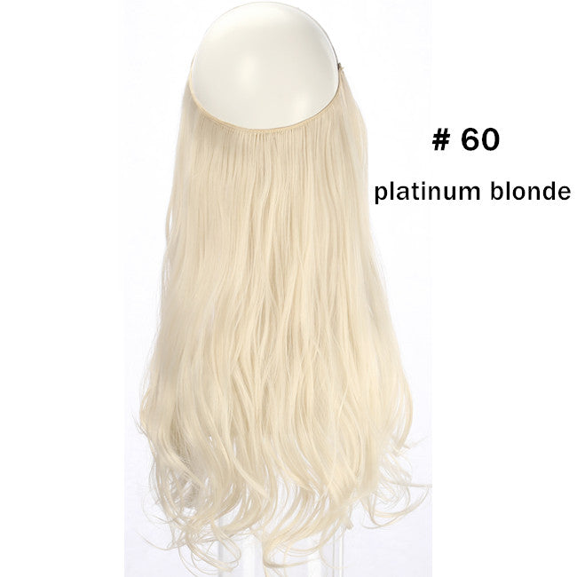 45cm Invisible Long Wavy Hair Extensions – Fish Line Synthetic Hairpiece, 32 Colors