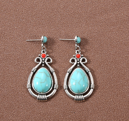 Floral Water Drop Earrings for Women – Elegant Flower Dangle Jewelry