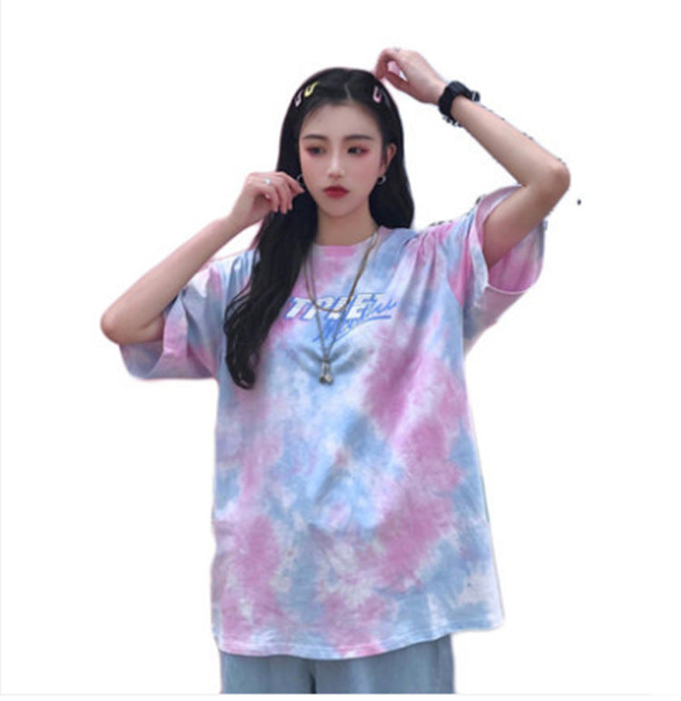 Loose Harajuku Style Tie-Dye T-Shirt for Women