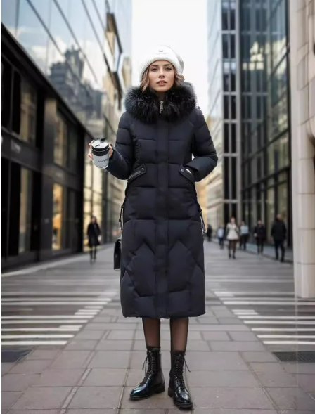 Women’s Slim-Fit Long Padded Jacket – Warm Insulated Winter Coat, 5 Colors, L–4XL