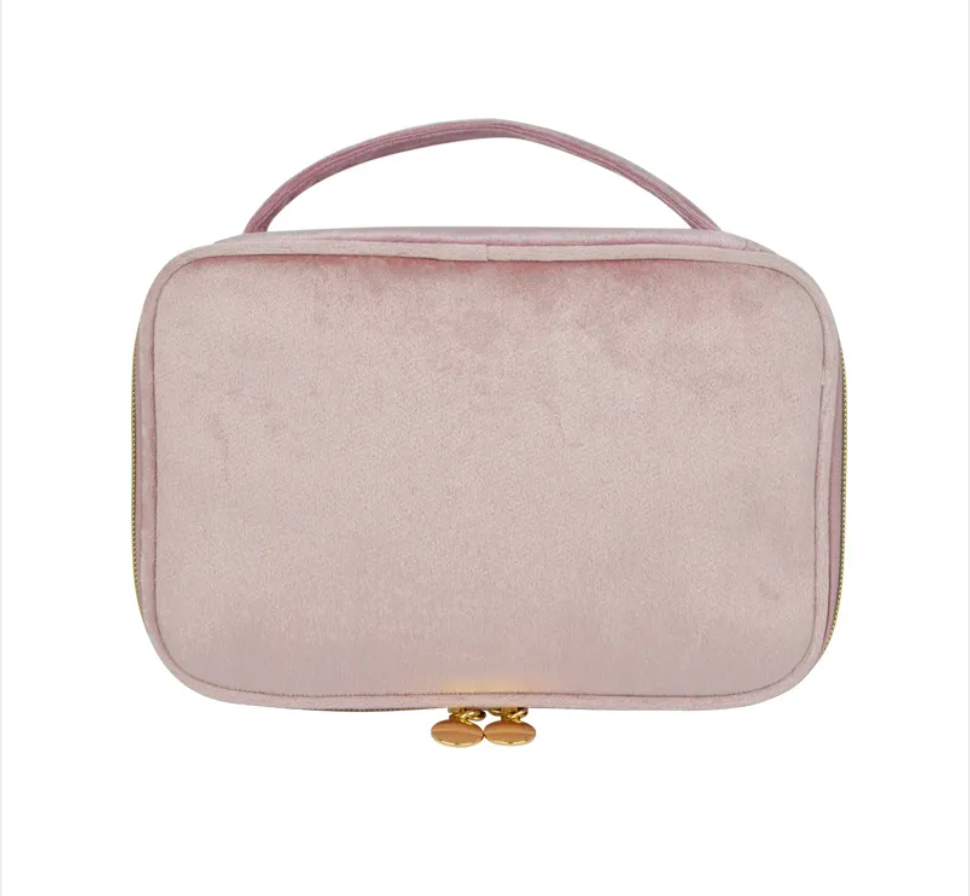 Portable Velvet Cosmetic Bag – Soft Makeup & Beauty Travel Organizer