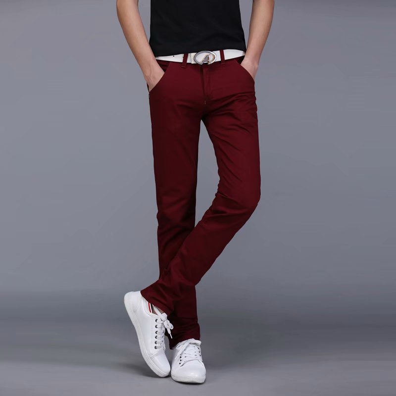 Men’s Slim Fit Straight-Leg Pants – Summer Casual Trousers