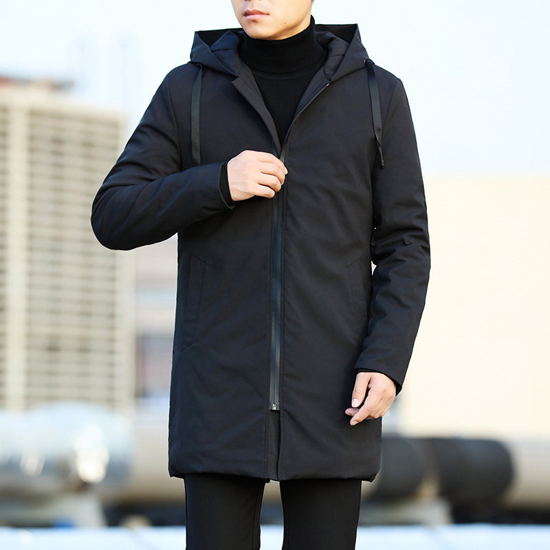 Men’s Thick Hooded Casual Jacket – Cotton-Padded Warm Zip-Up Winter Jacket, 2 Colors, M–6XL