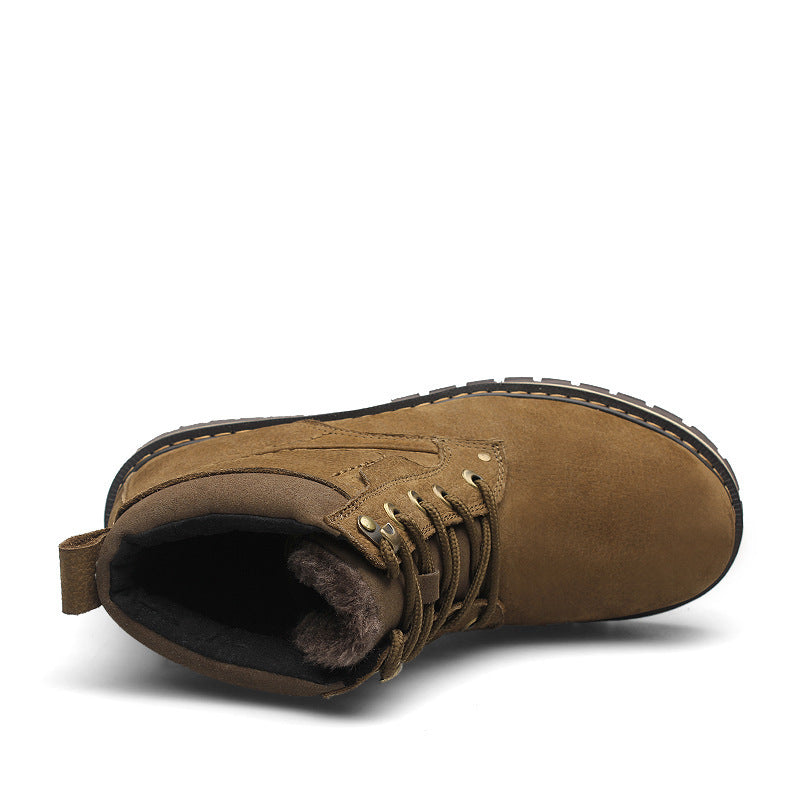 Men’s Winter Martin Boots – Warm Fleece-Lined Casual Footwear