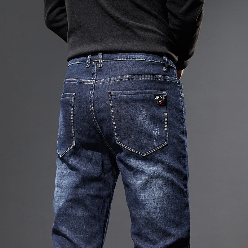 Men’s Stretchy Soft Slim Fit Jeans – Casual Denim Trousers