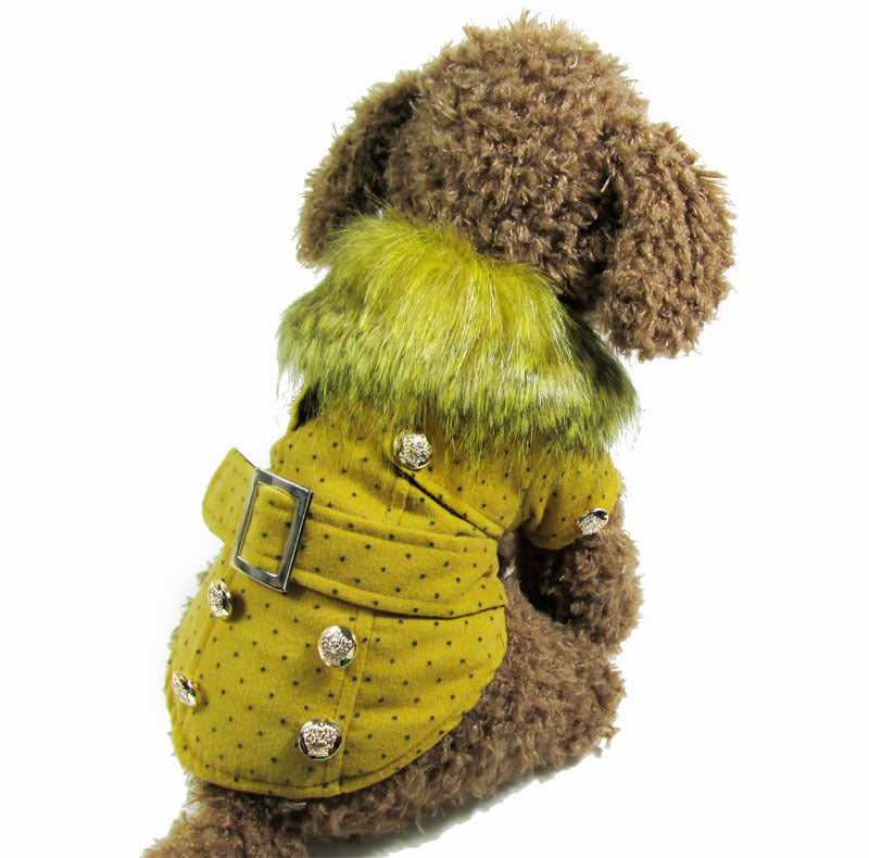 Warm Wool Blend Dog Winter Coat – Cozy Pet Jacket for Cold Weather