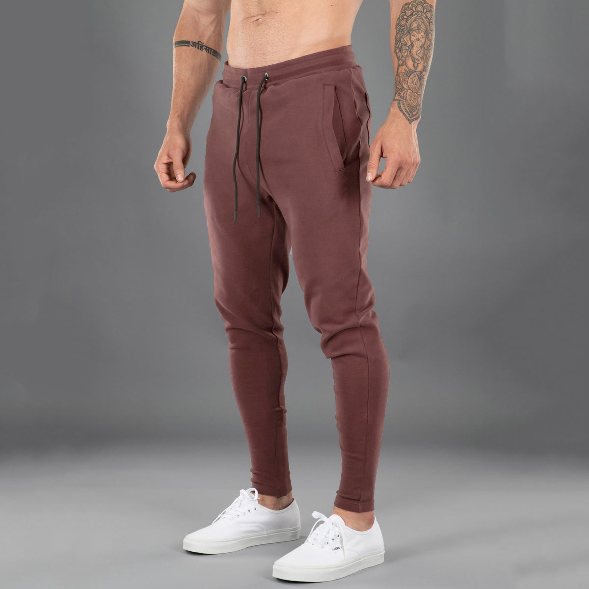 Men’s Cotton Skinny Stretch Pants – Casual Sports Trousers