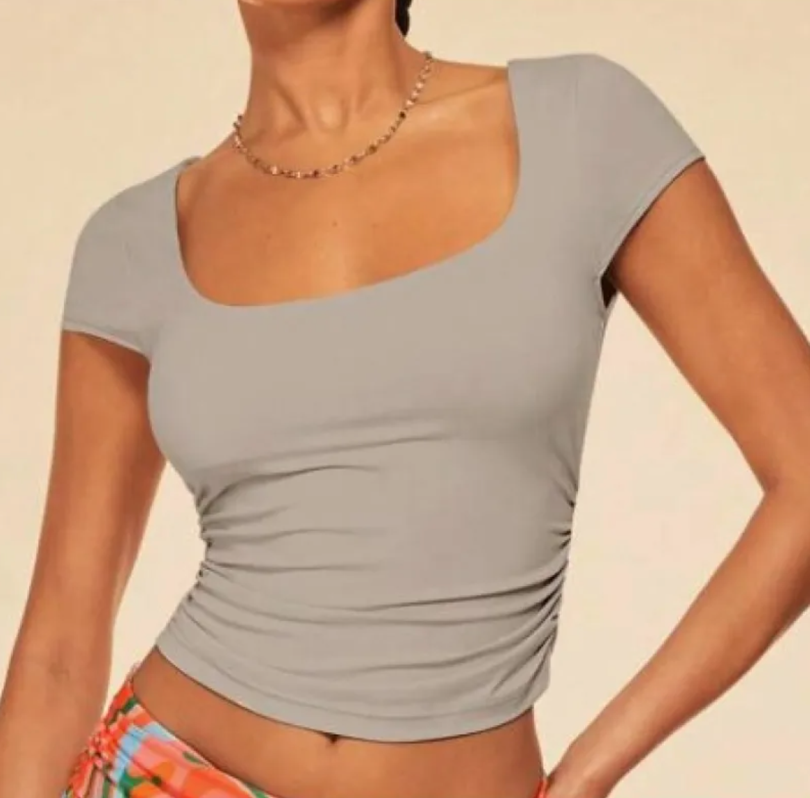 Women's Square Neck Casual T-shirt