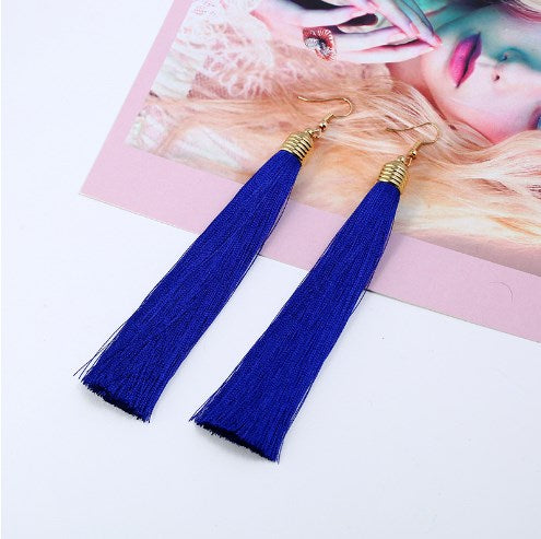 Long Tassel Dangle Earrings for Women – Elegant Statement Jewelry
