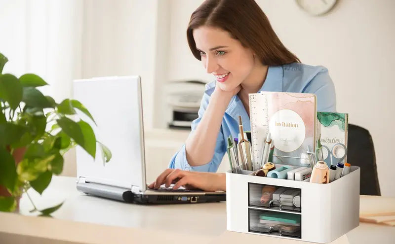 Desktop Storage Organizer for Makeup and Supplies