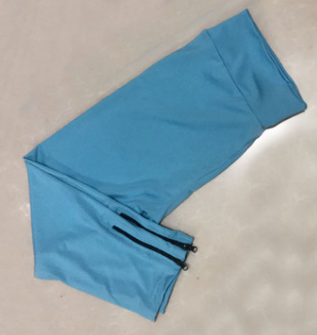Women’s Zipper 3/4 Sports Leggings – Breathable Nylon Spandex Capri Fitness Pants, S–XXL