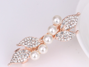 Korean Pearl Rhinestone Hair Clips – Elegant Women's Hair Accessories