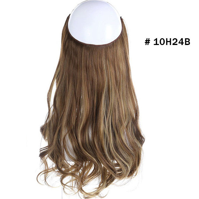 45cm Invisible Long Wavy Hair Extensions – Fish Line Synthetic Hairpiece, 32 Colors