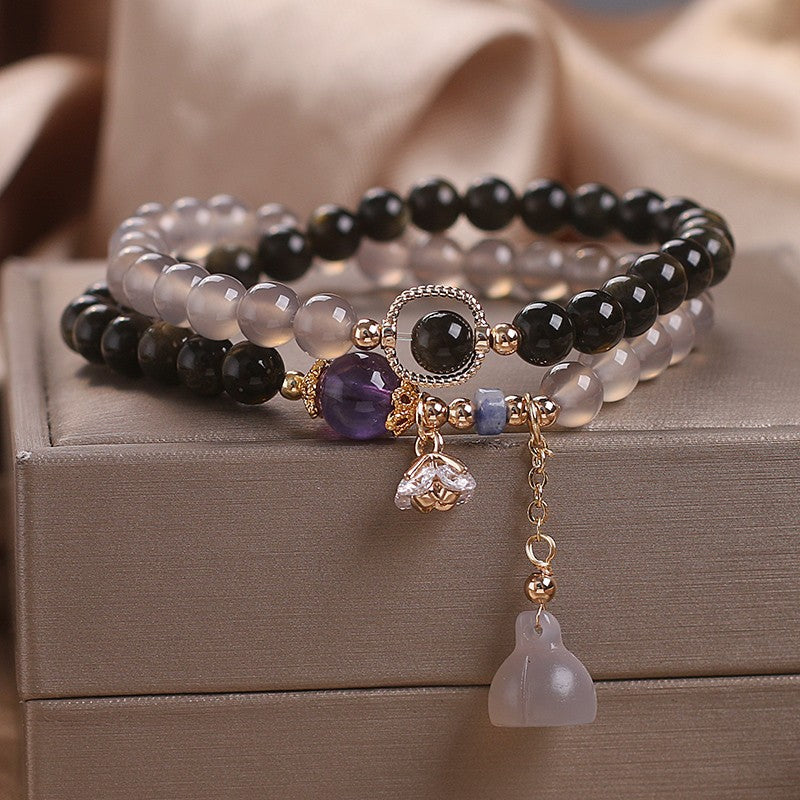 Women’s Colorful Strawberry Crystal Bracelet – Infinity & Maple Leaf Fashion Jewelry