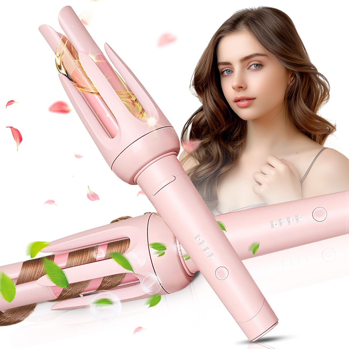 Automatic Hair Curler – One-Click Rotating Curling Wand with Anti-Scald Design
