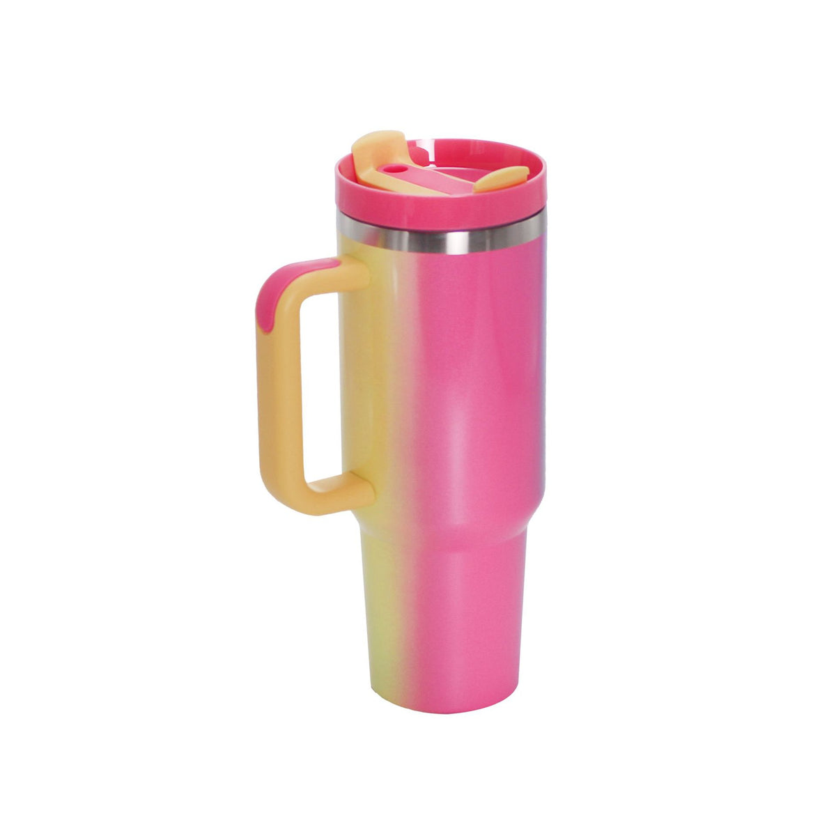 40oz Stainless Steel Travel Mug with Straw & Handle – Insulated 1200ML Tumbler