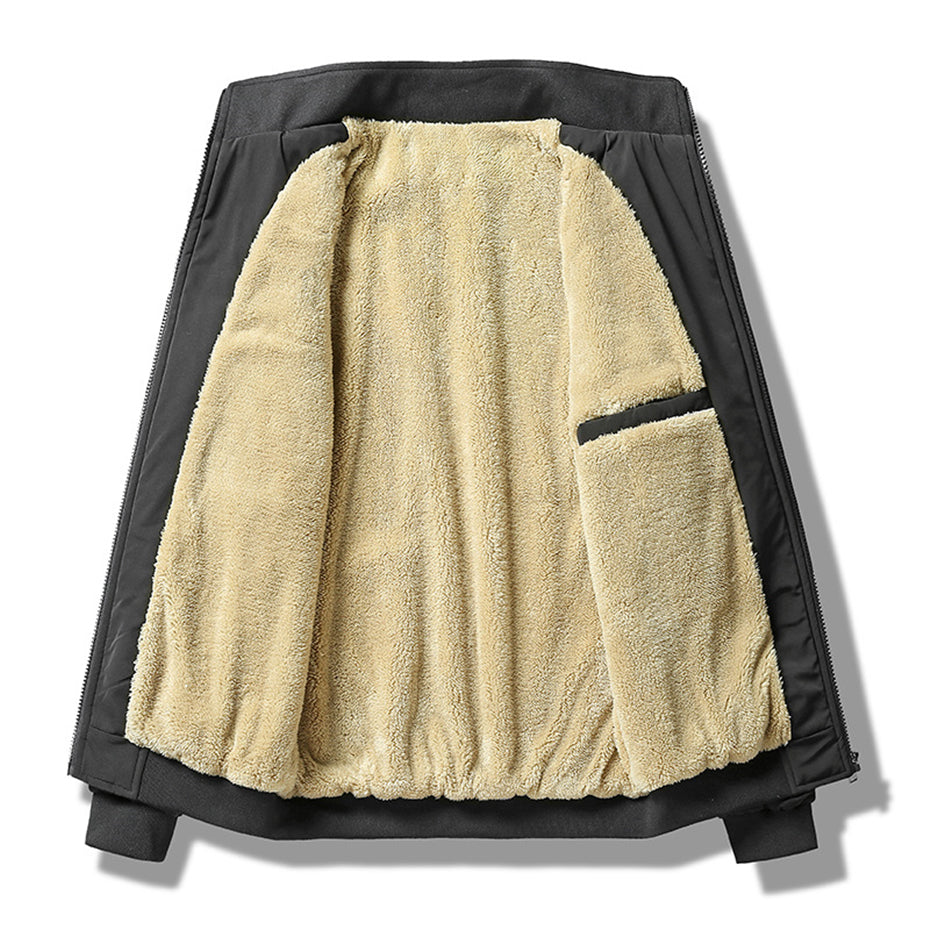 Men’s Plush Thickened Oversized Winter Jacket – USA