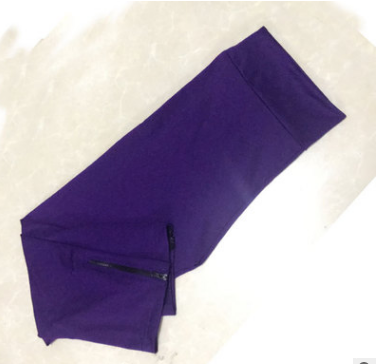 Women’s Zipper 3/4 Sports Leggings – Breathable Nylon Spandex Capri Fitness Pants, S–XXL