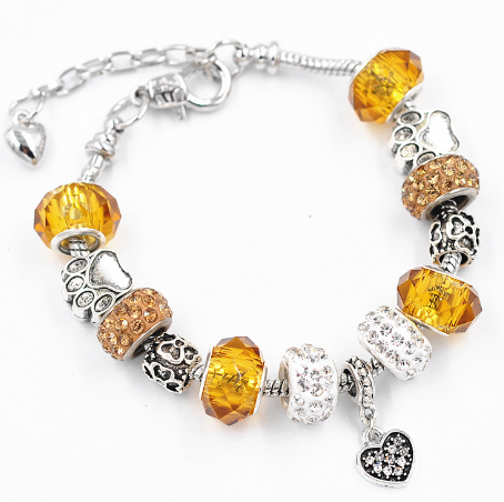 Unisex Colorful Glass Bead Bracelet – Zodiac Crystal-Style Fashion Jewelry