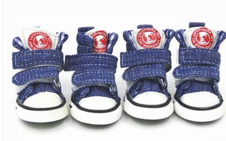 Anti-Slip Small Dog Canvas Shoes – Protective Non-Slip Paw Boots for Dogs