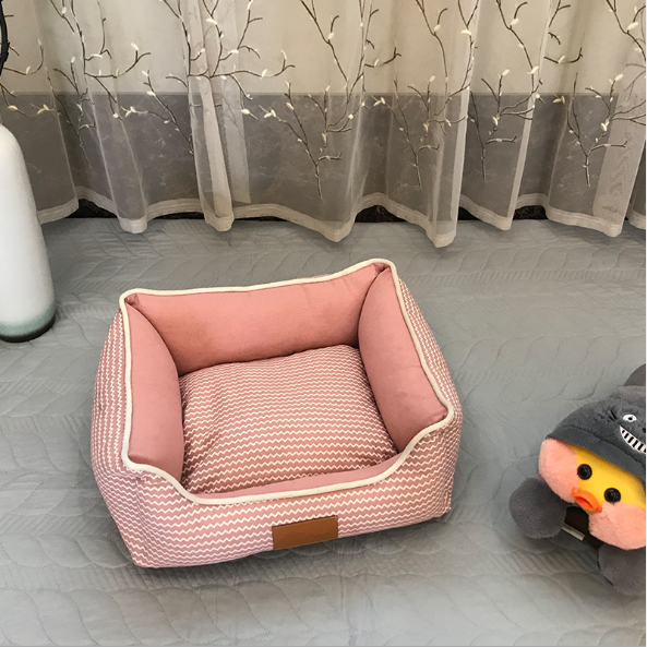 Washable Cotton Pet Bed Mat – Breathable Removable Cushion for Cats & Dogs