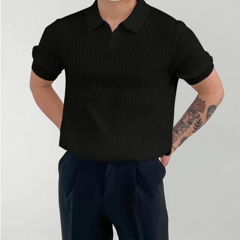 Men’s Solid Color Half Sleeve Polo Shirt – Classic Casual Polo, M–3XL