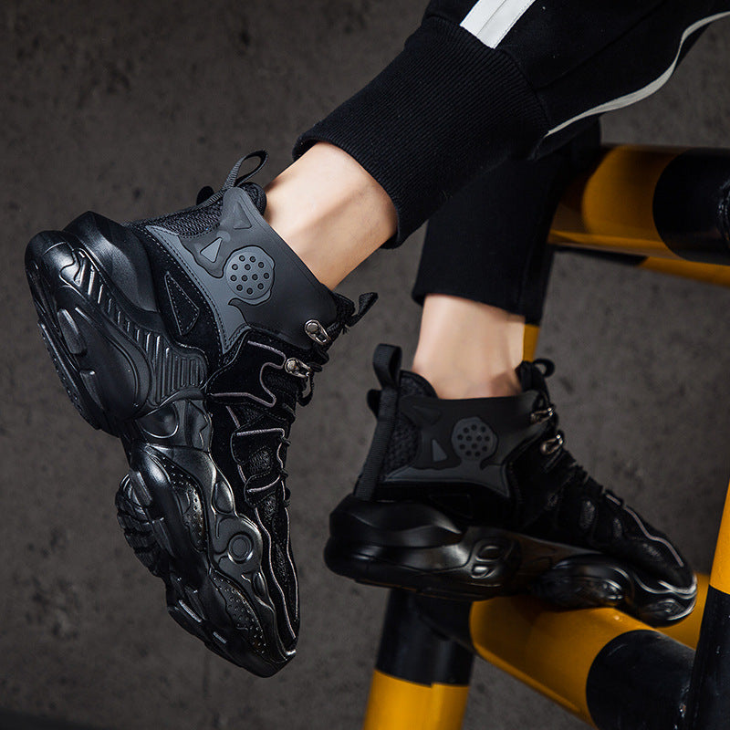 Color Block Sneakers for Men - Dad Shoes with Height Boost