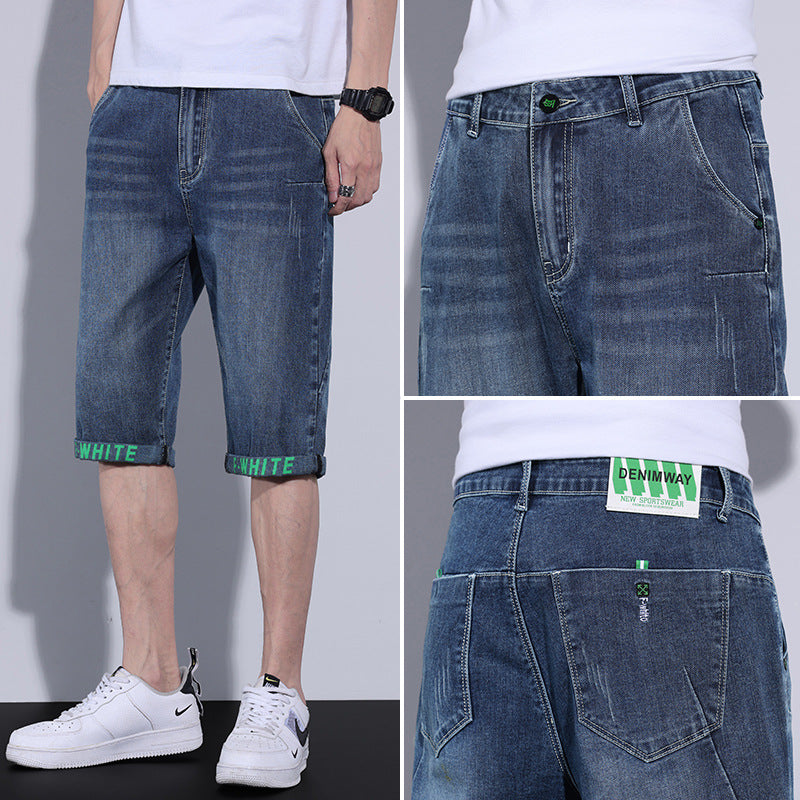Men’s Cropped Beach Casual Pants – Loose-Fit Cotton Summer Pants