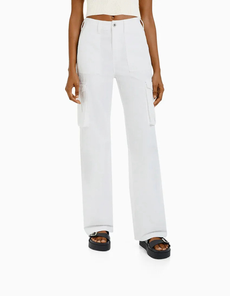 High Waist Cargo Pants – Skinny Fit Stretch Pants for Women