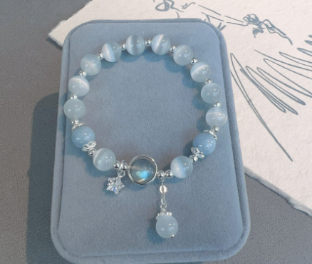 Butterfly Cat’s Eye Stone Bracelet – Elegant Electroplated Women’s Jewelry