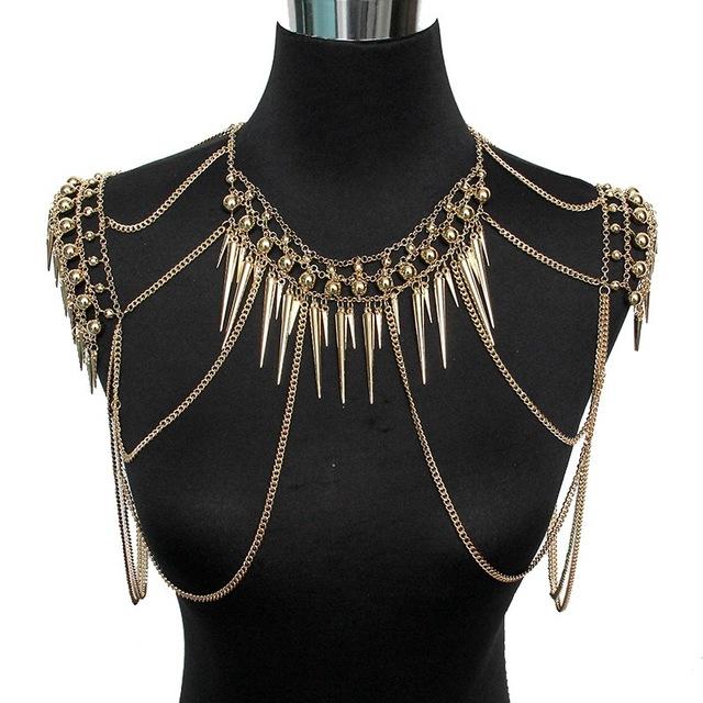 Women’s Gold Long Body Necklace – 150cm Layering Statement Jewelry, One Size