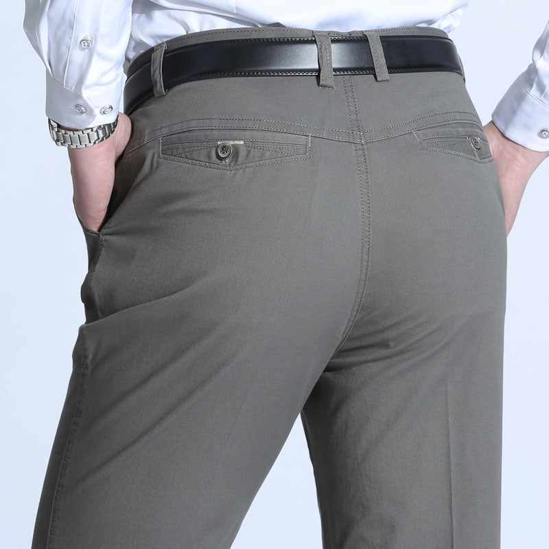 Men’s Classic Straight-Leg Casual Pants – Everyday Trousers