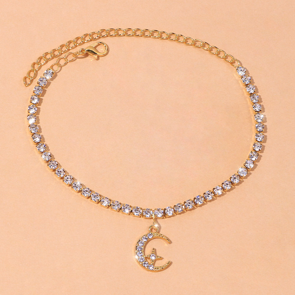 Star Moon Novelty Personality Anklet