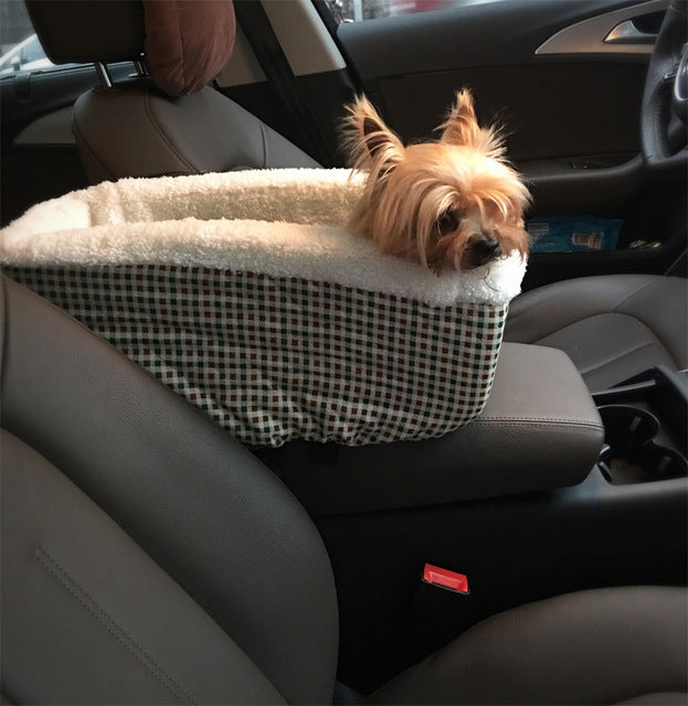 Car Pet Safety Seat – Padded Dog Travel Basket & Cozy Pet Bed for Car Rides