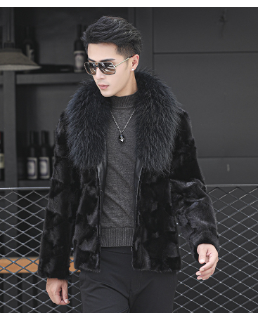 Men’s Faux Fur Coat – Trendy Mid-Length Winter Fashion Jacket
