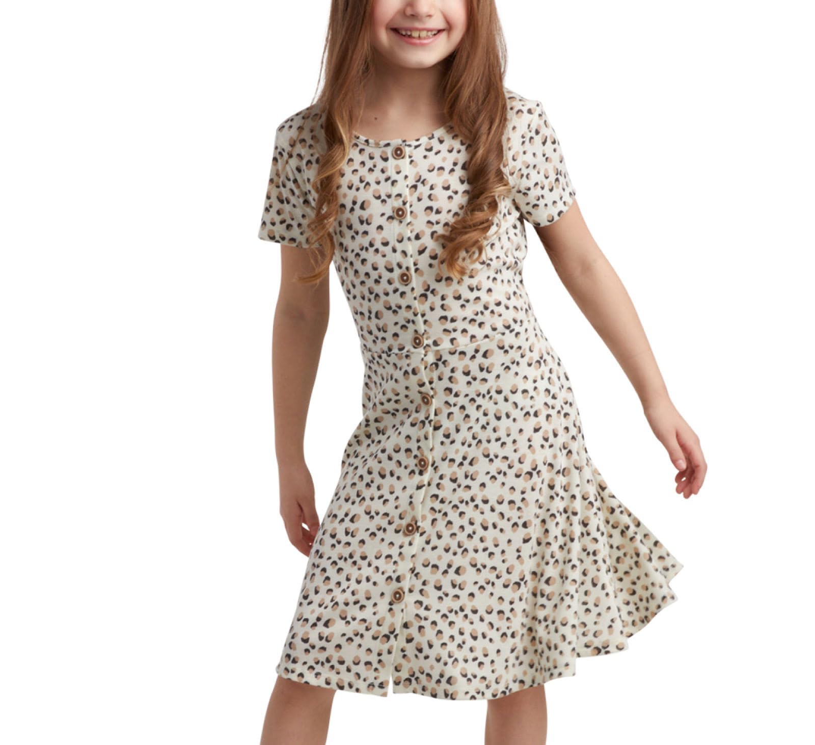 Ruffle Sleeve Sundress – Girls Lightweight Midi Summer Dress