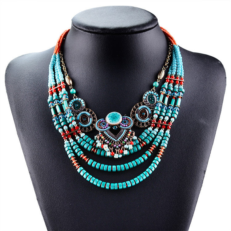 Fashionable Bohemian Style Statement Necklace